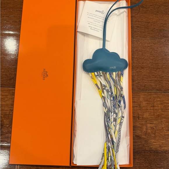 Hermes Blue and Yellow Cloud Bag Charm